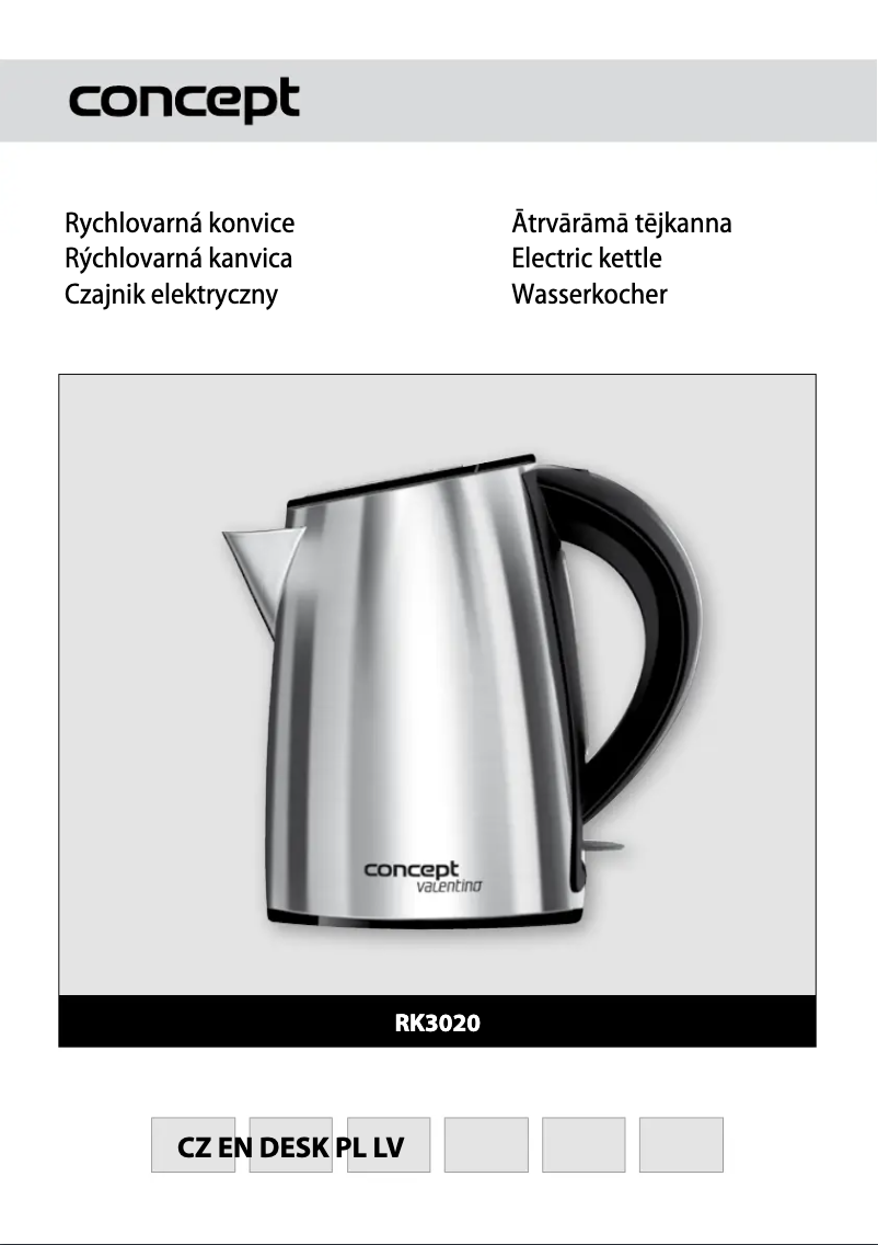 Imagen de la primera página del manual del dispositivo RK-3020