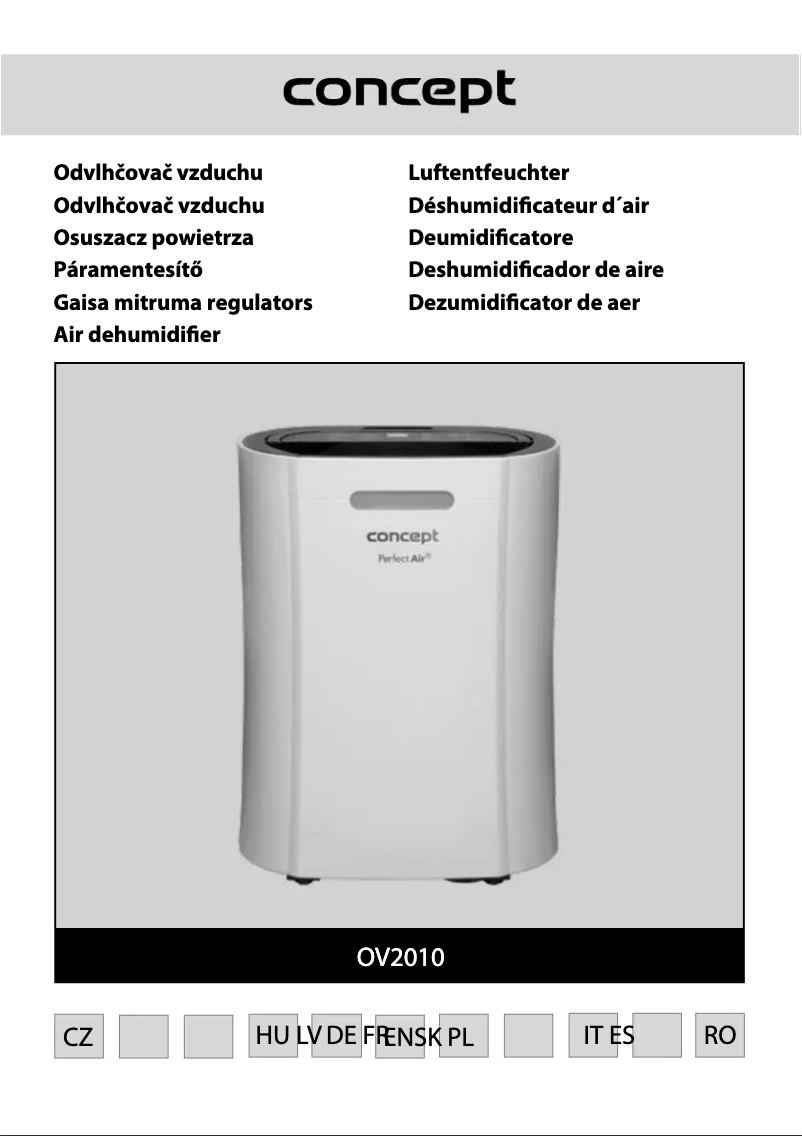 Imagen de la primera página del manual del dispositivo Perfect Air OV2010