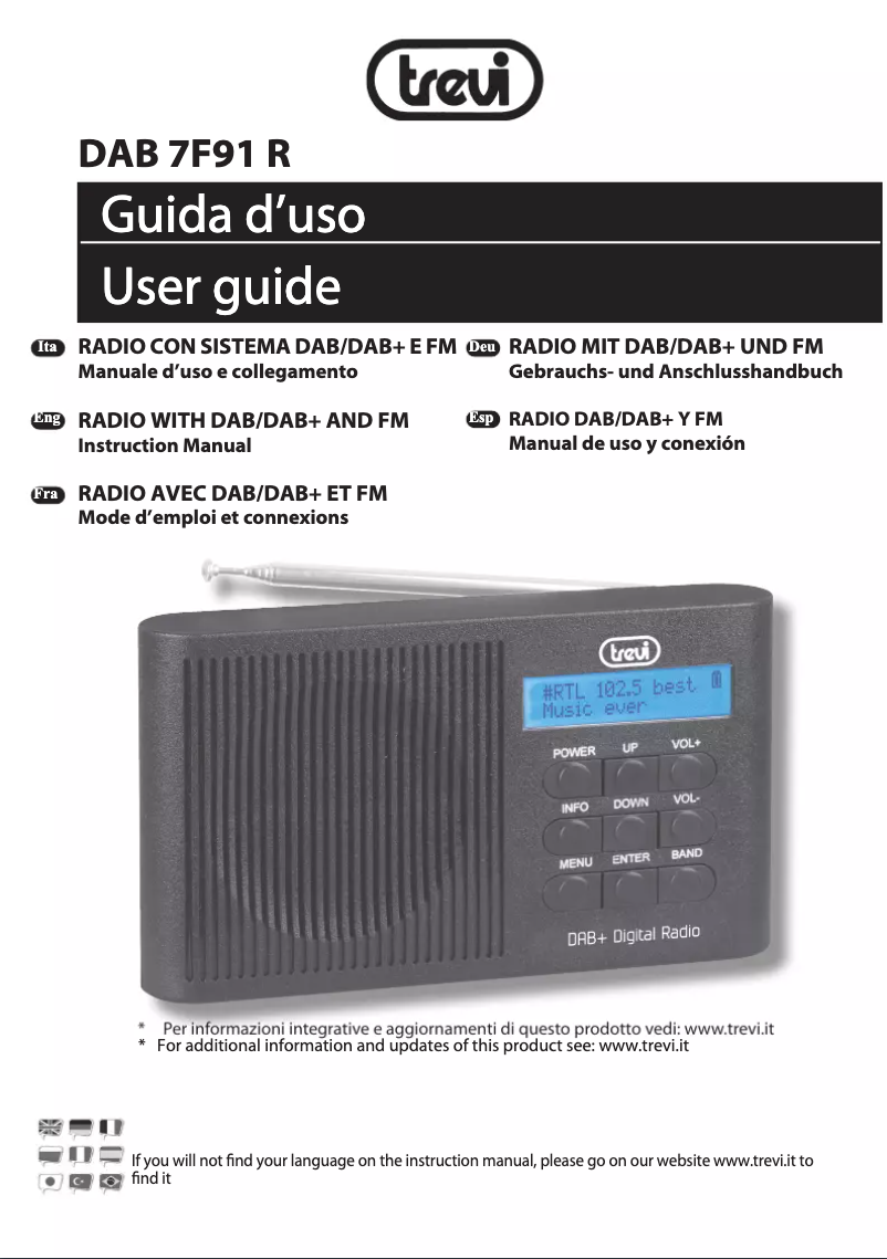 Imagen de la primera página del manual del dispositivo DAB 7F91 R