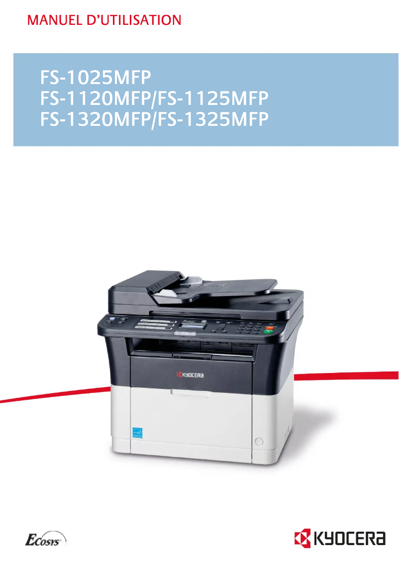Imagen de la primera página del manual del dispositivo Ecosys FS-1320MFP