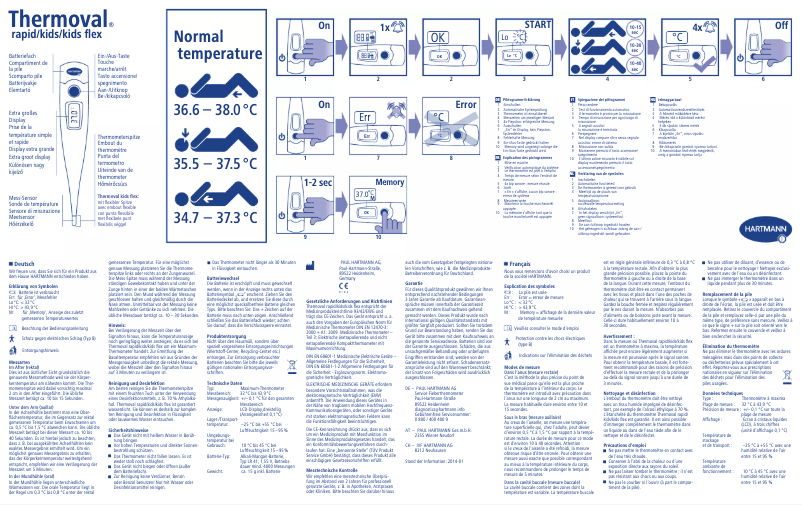 Imagen de la primera página del manual del dispositivo Kids