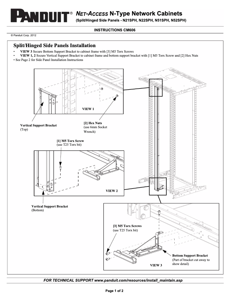 Página nº 1 - Manual de usuario Panduit N52SPH