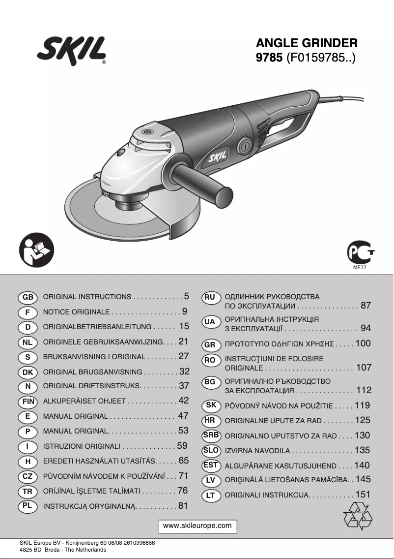 Imagen de la primera página del manual del dispositivo 9785 AA