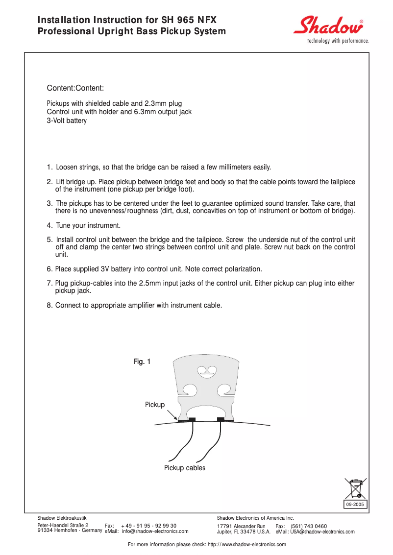 Imagen de la primera página del manual del dispositivo SH965 NFX