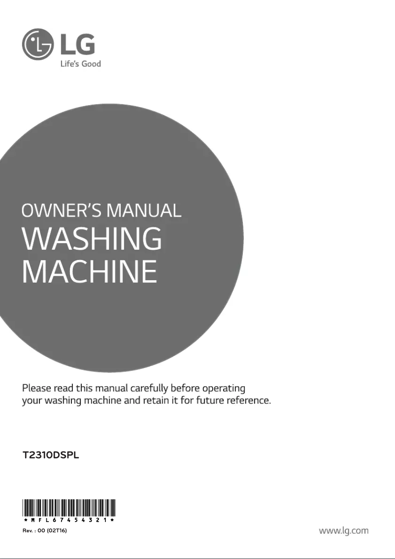 Página 1 del manual Manual de usuario LG T2310DSPL