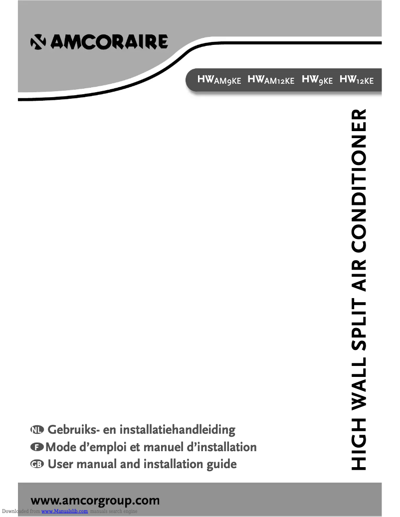 Página 1 del manual Manual de usuario Amcor HW AM12KE