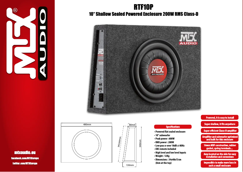 Imagen de la primera página del manual del dispositivo RTF10P