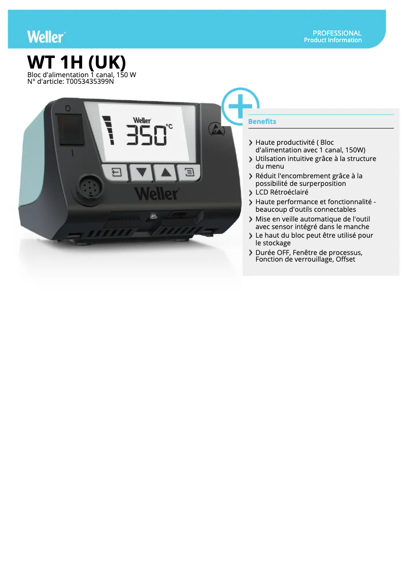 Imagen de la primera página del manual del dispositivo WT 1H