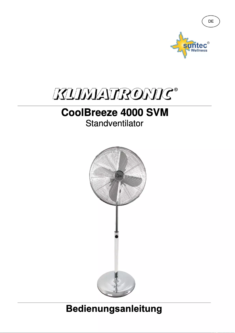 Imagen de la primera página del manual del dispositivo CoolBreeze 4000 SVM