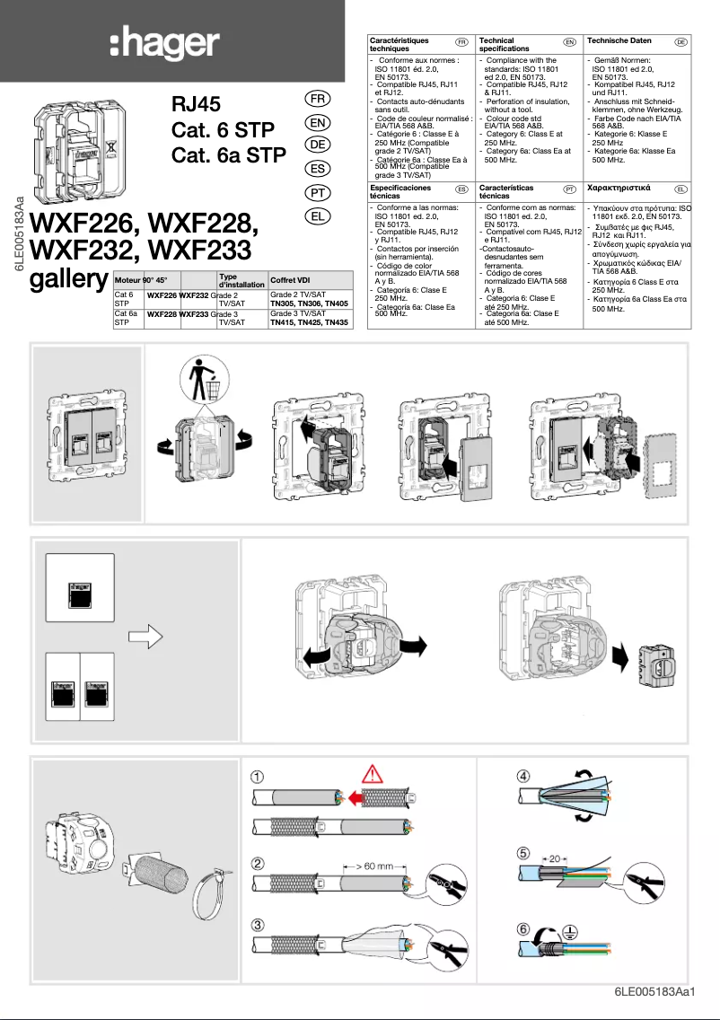 Página 1 del manual Manual de usuario Hager WXF226