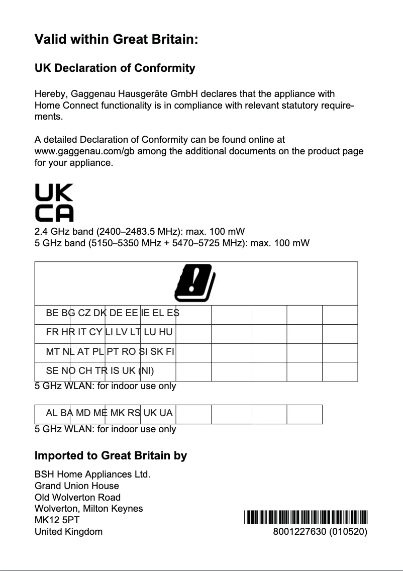 Página 1 del manual Guía de instalación Gaggenau DF481100F