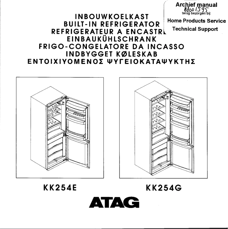 Página 1 del manual Manual de usuario Atag KK254E