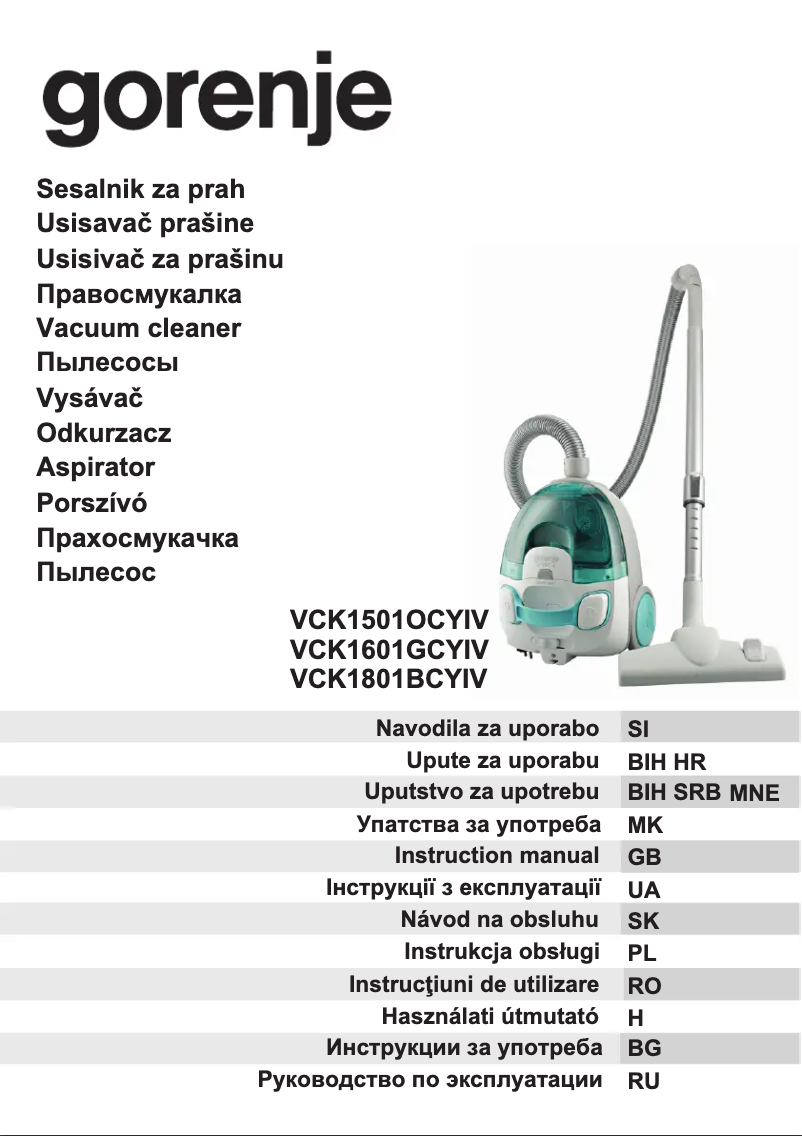 Imagen de la primera página del manual del dispositivo VCK1801BCYIV