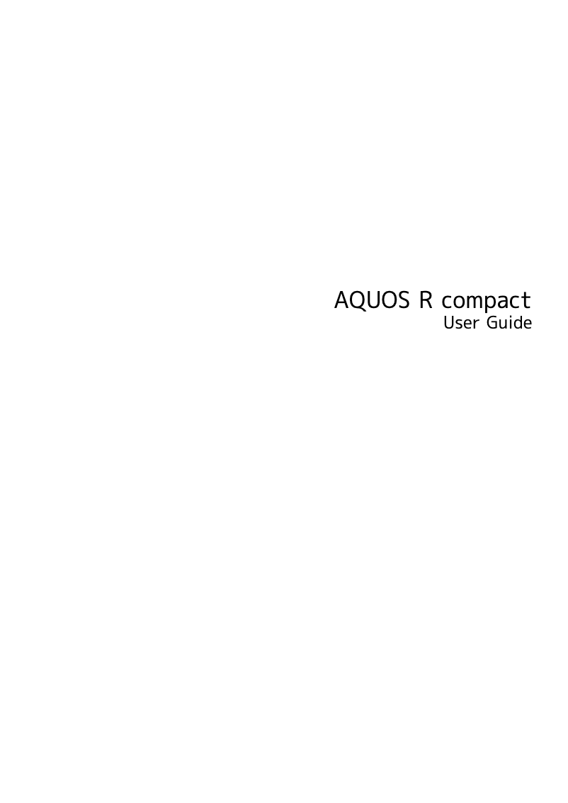 Imagen de la primera página del manual del dispositivo Aquos Compact SH-02H