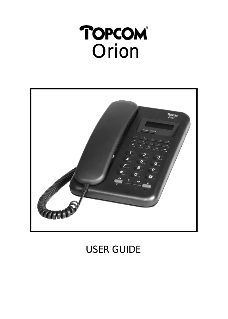 Imagen de la primera página del manual del dispositivo Orion