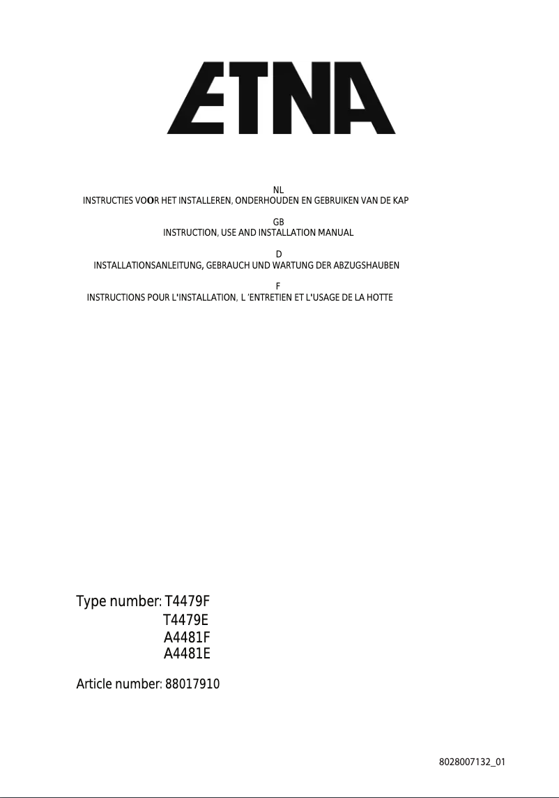 Imagen de la primera página del manual del dispositivo T4479