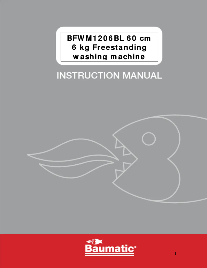 Página 1 del manual Manual de usuario Baumatic BFWM1206BL