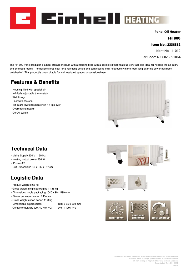 Imagen de la primera página del manual del dispositivo FH 800