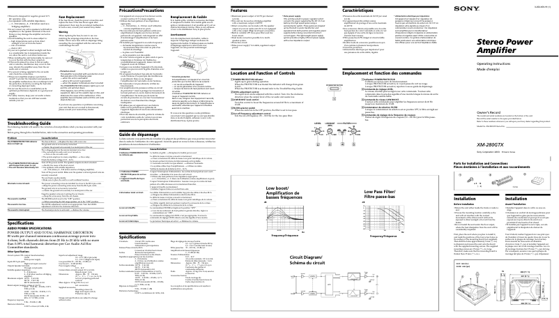 Página 1 del manual Manual de usuario Sony XM-280GTX