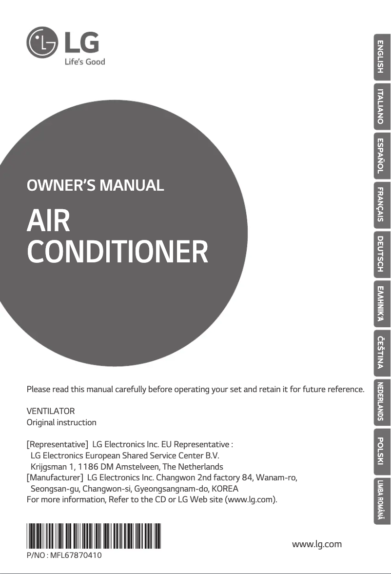 Página 1 del manual Manual de usuario LG LZ-H025GBA3