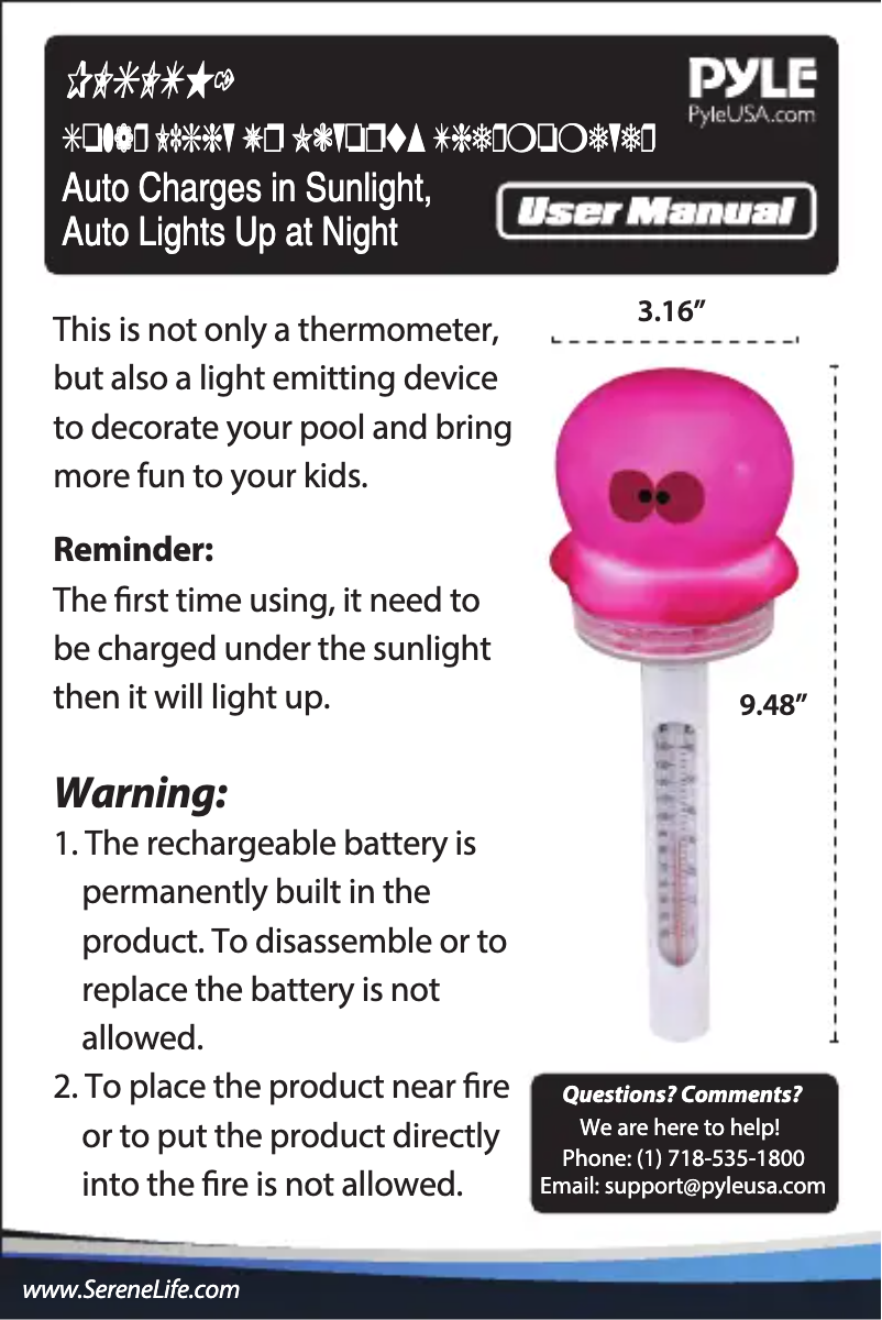 Imagen de la primera página del manual del dispositivo PLSLTH1