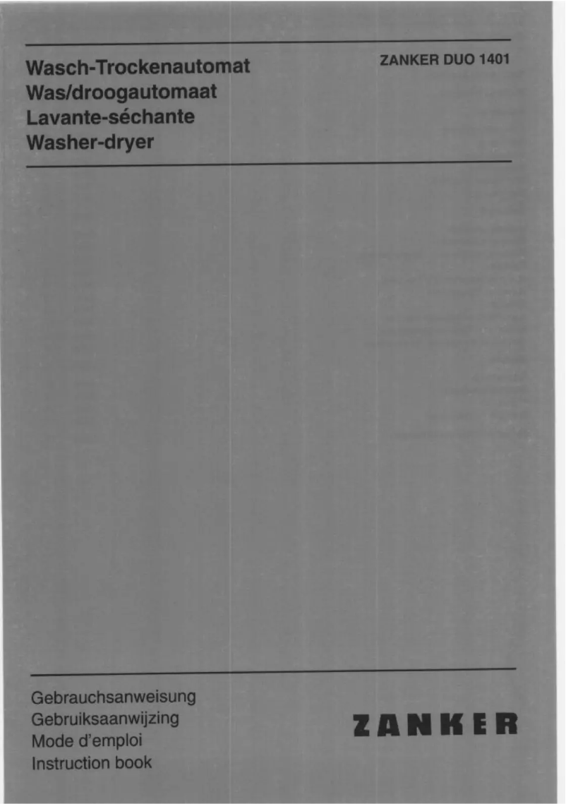 Página 1 del manual Manual de usuario Zanker Duo 1401