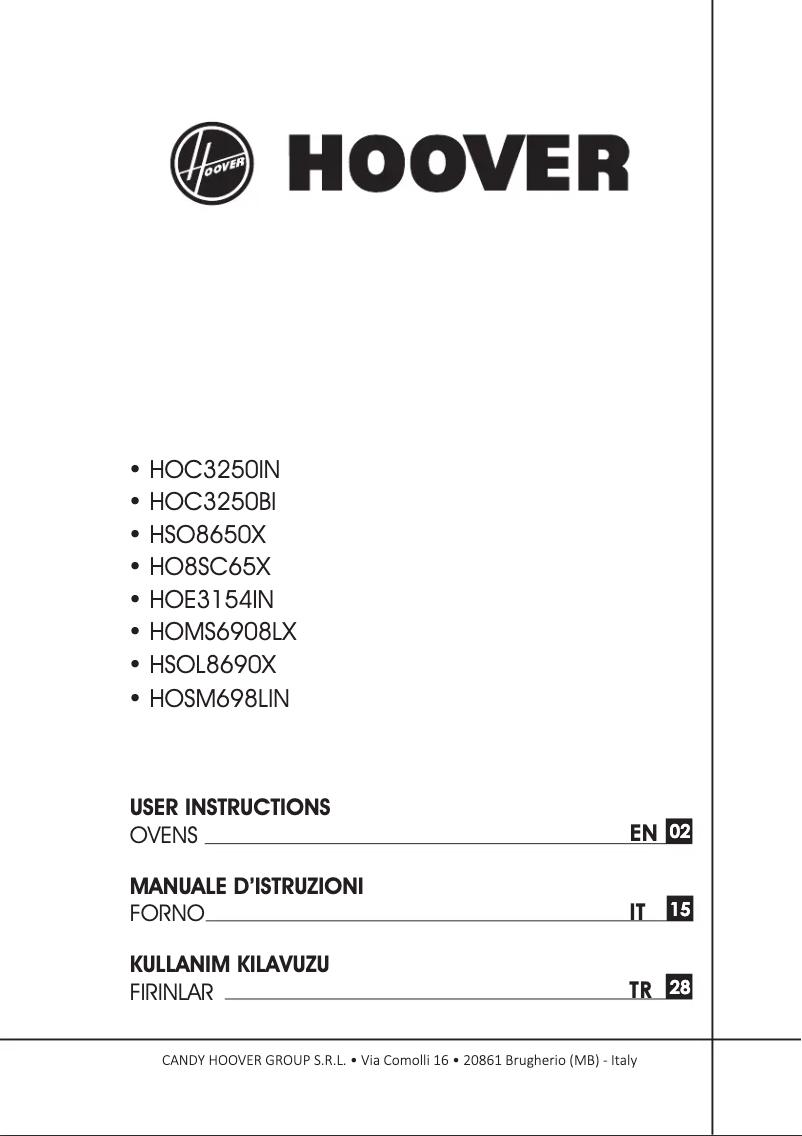 Página 1 del manual Manual de usuario Hoover HOSM698LIN/E