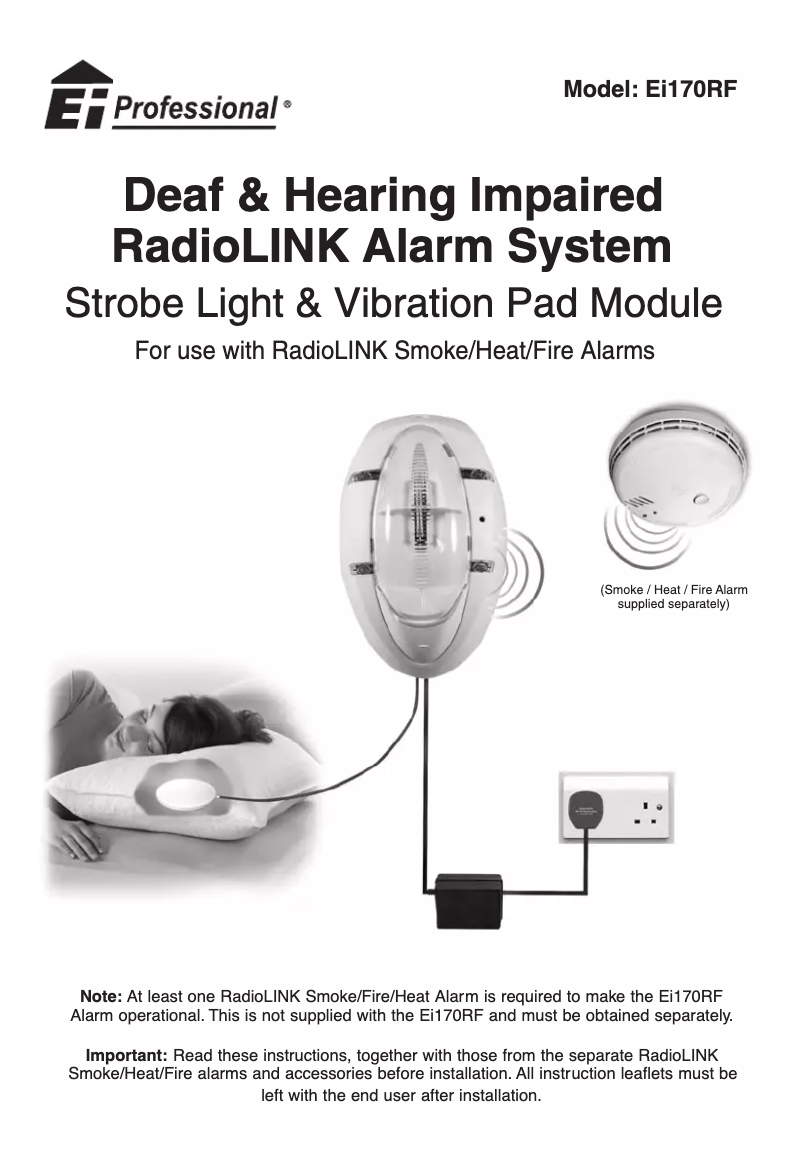 Imagen de la primera página del manual del dispositivo Ei170RF