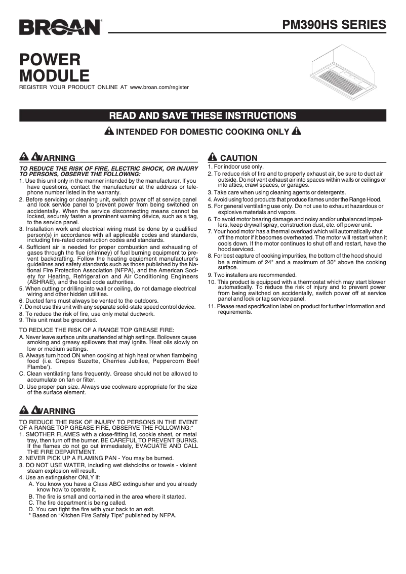 Imagen de la primera página del manual del dispositivo PM390