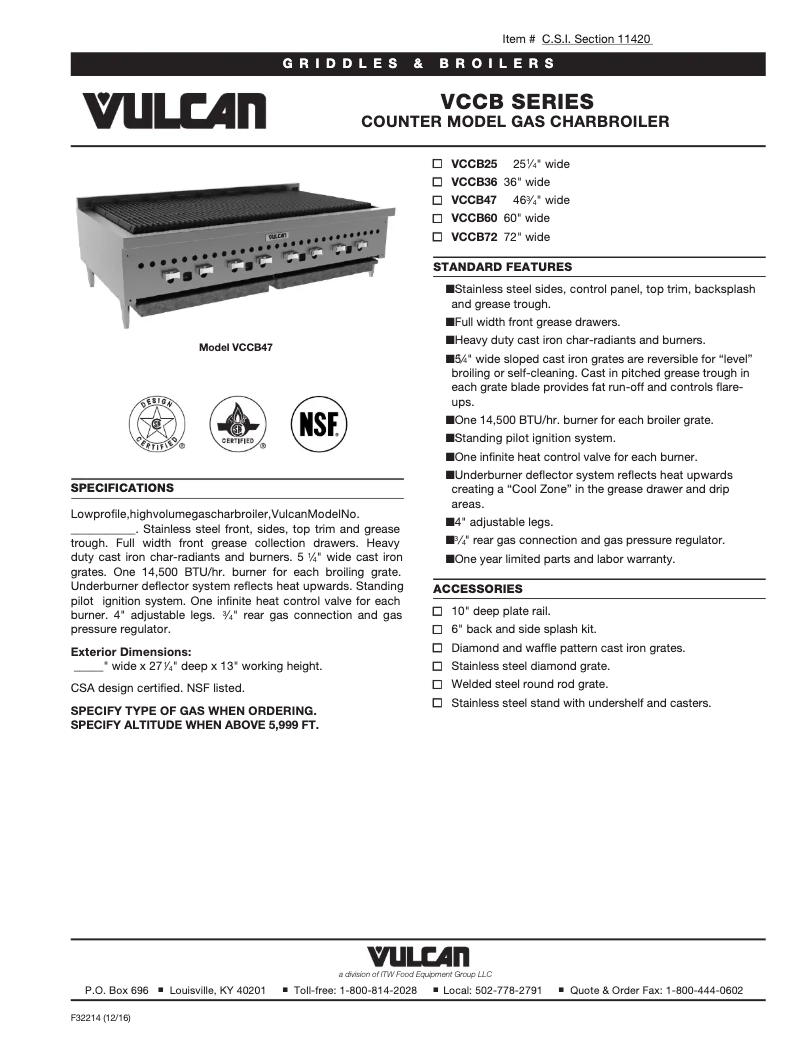 Imagen de la primera página del manual del dispositivo VCCB47