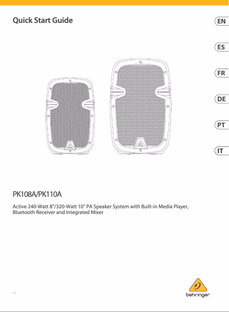 Imagen de la primera página del manual del dispositivo PK108A