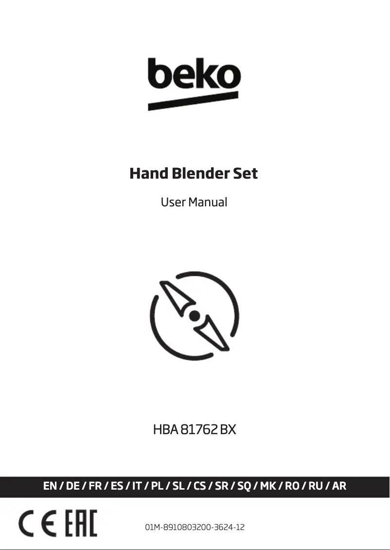 Página 1 del manual Manual de usuario Beko HBA81762BX