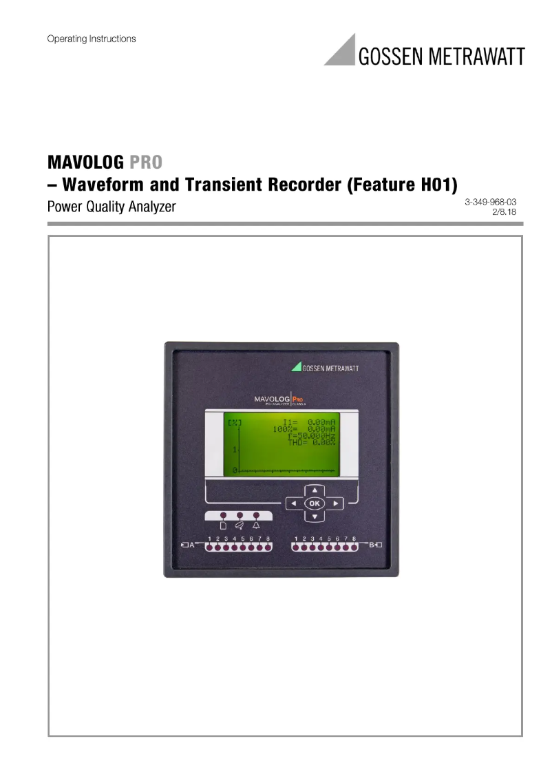 Imagen de la primera página del manual del dispositivo MAVOLOG Pro