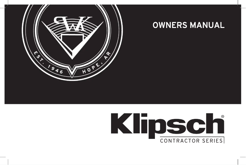 Página 1 del manual Manual de usuario Klipsch CS-16C