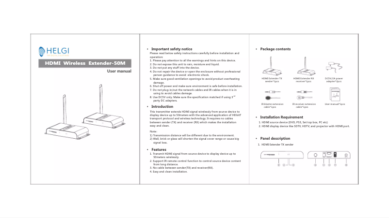 Imagen de la primera página del manual del dispositivo HLG0388