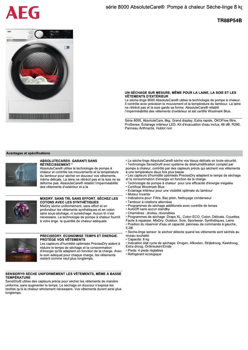 Imagen de la primera página del manual del dispositivo TR88P54B