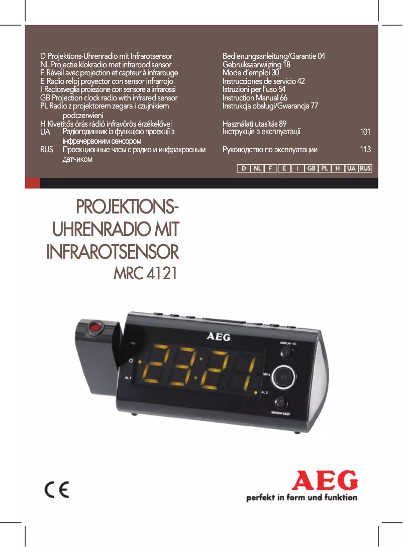 Página 1 del manual Manual de usuario AEG MRC 4121 P