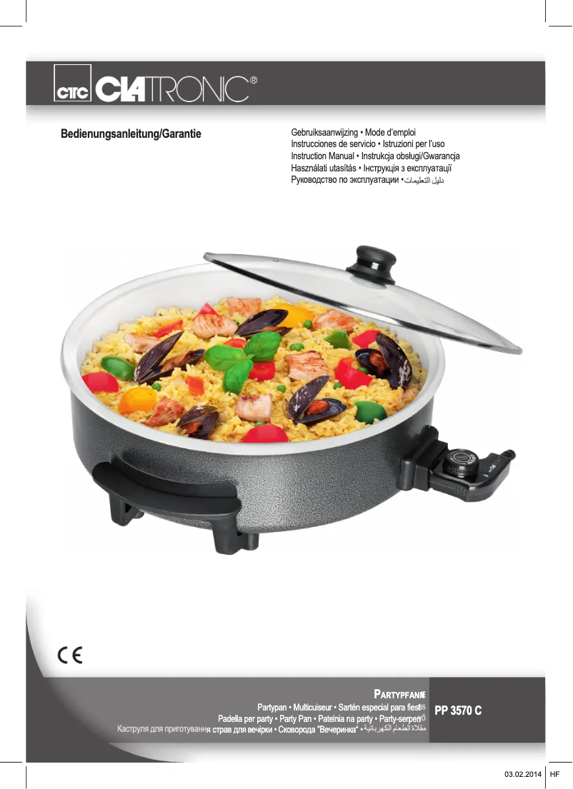 Página 1 del manual Manual de usuario Clatronic PP 3570C