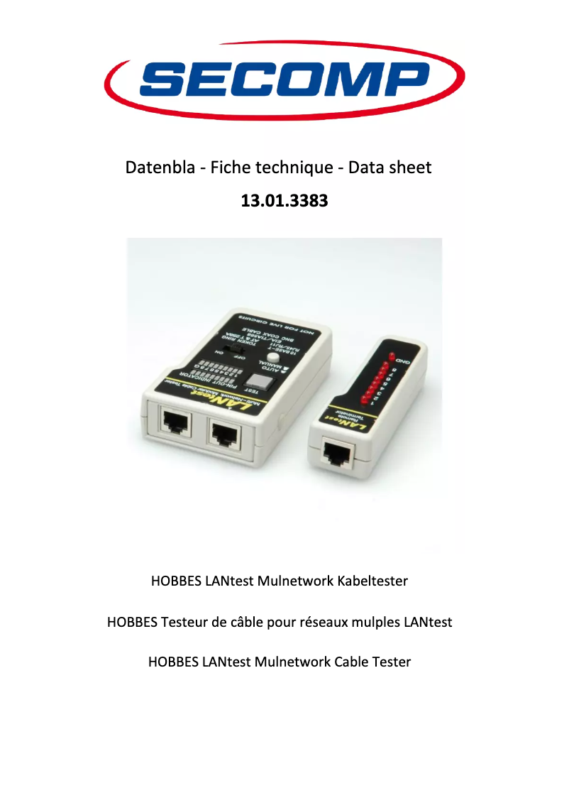 Imagen de la primera página del manual del dispositivo 13013383