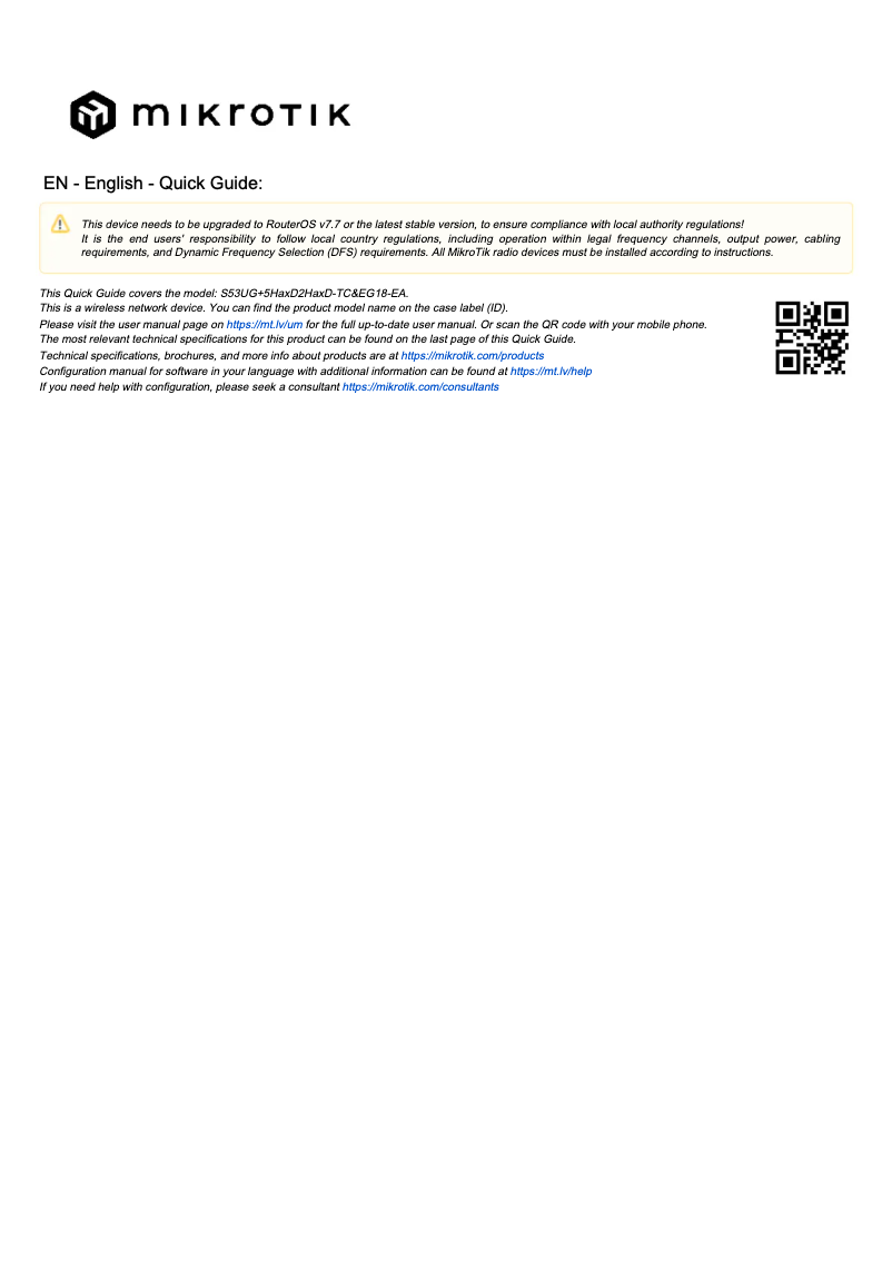 Imagen de la primera página del manual del dispositivo Chateau LTE18 ax