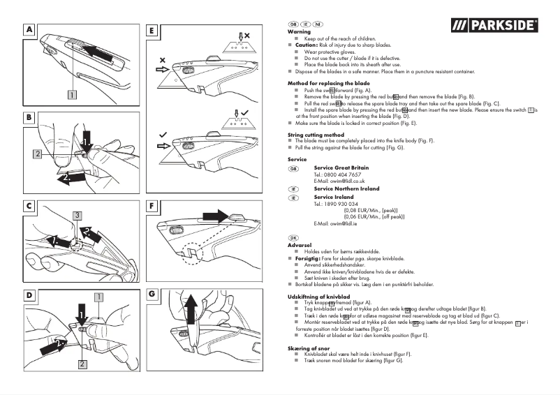 Página 1 del manual Manual de usuario Parkside HG00239B