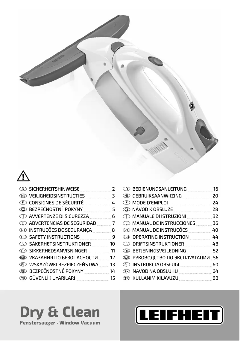 Imagen de la primera página del manual del dispositivo Dry & Clean 51016