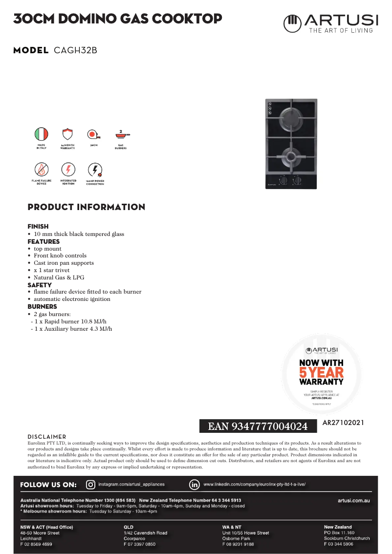 Imagen de la primera página del manual del dispositivo CAGH32
