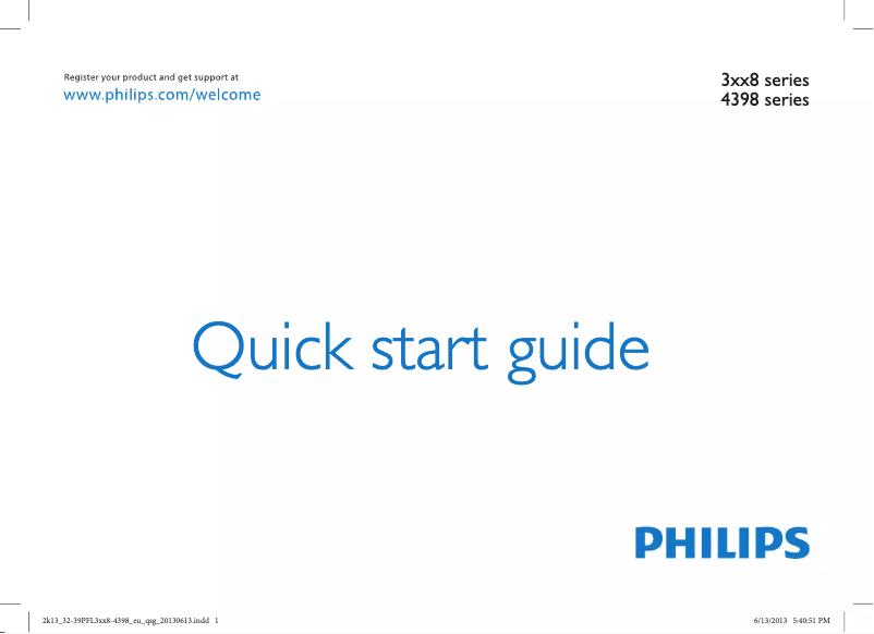 Página 1 del manual Guía de inicio rápido Philips 32PFL3168H