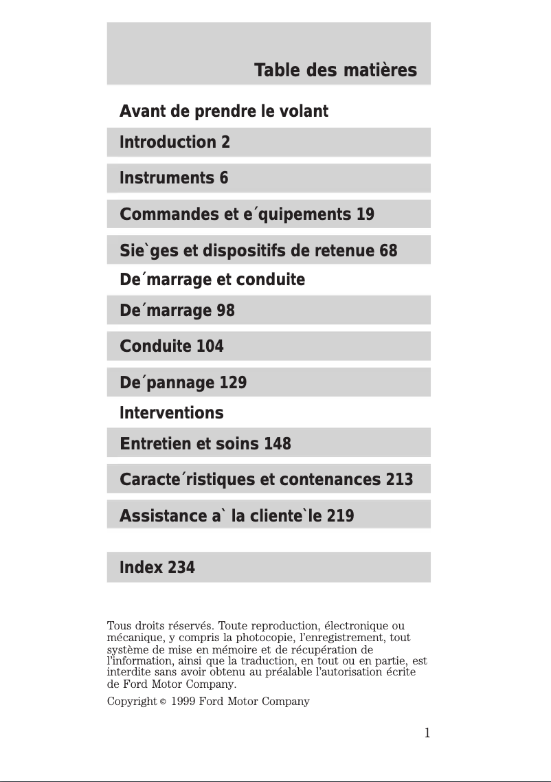 Imagen de la primera página del manual del dispositivo Mustang (2000)