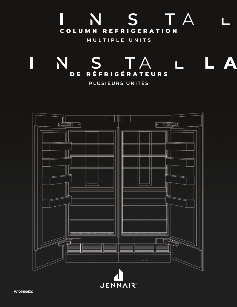 Página 1 del manual Guía de instalación JennAir JBRFL24IGX