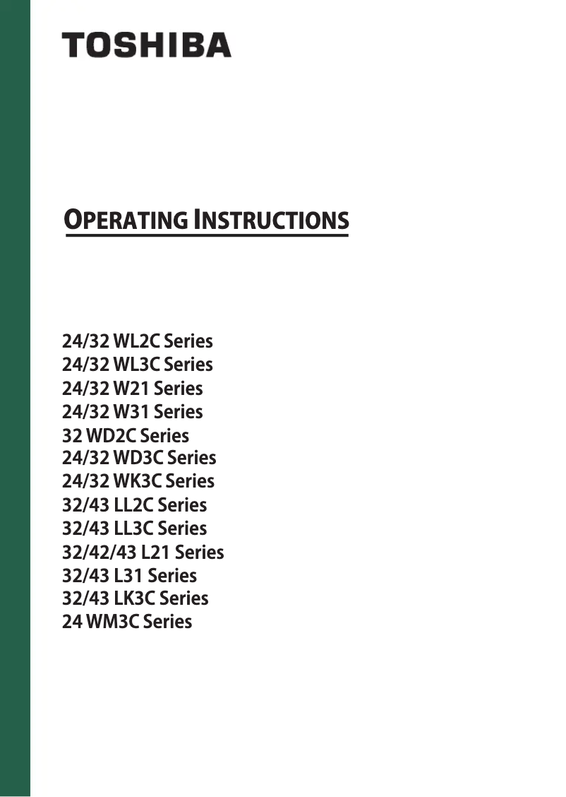 Página 1 del manual Manual de usuario Toshiba 32W2163DG