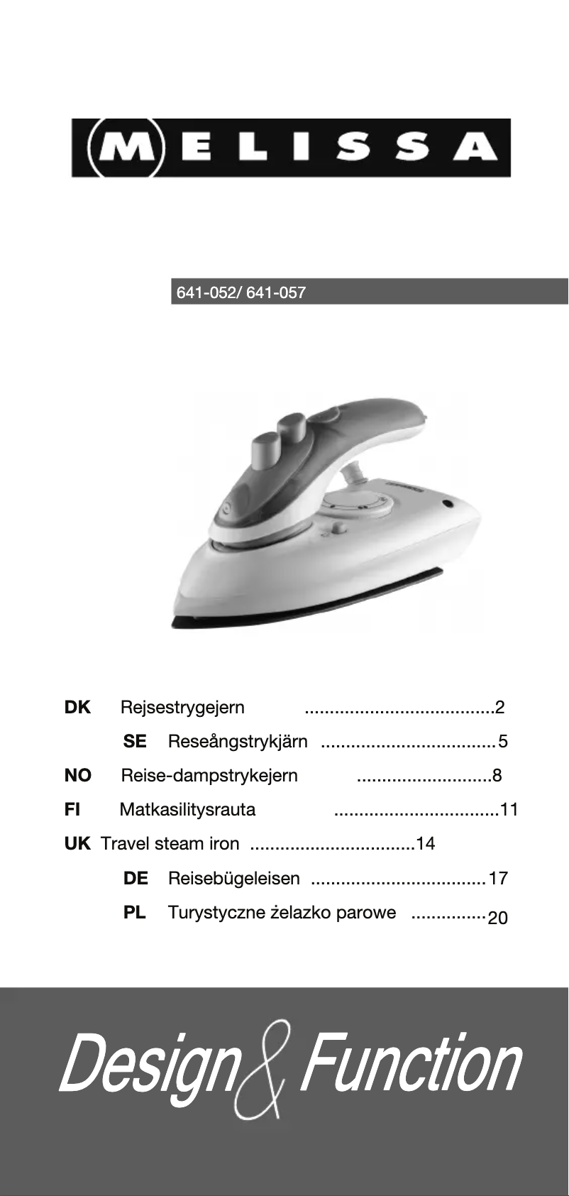 Imagen de la primera página del manual del dispositivo 641052