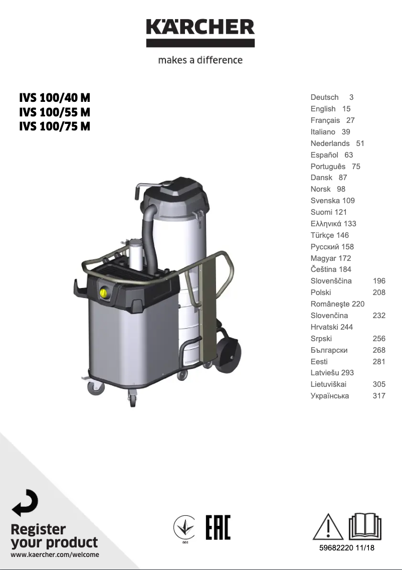 Imagen de la primera página del manual del dispositivo IVS 100/55 M