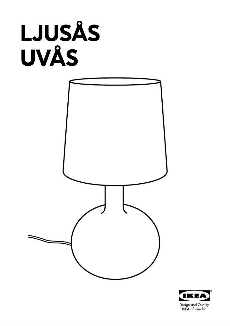 Página 1 del manual Manual de usuario Ikea LJUSAS UVAS
